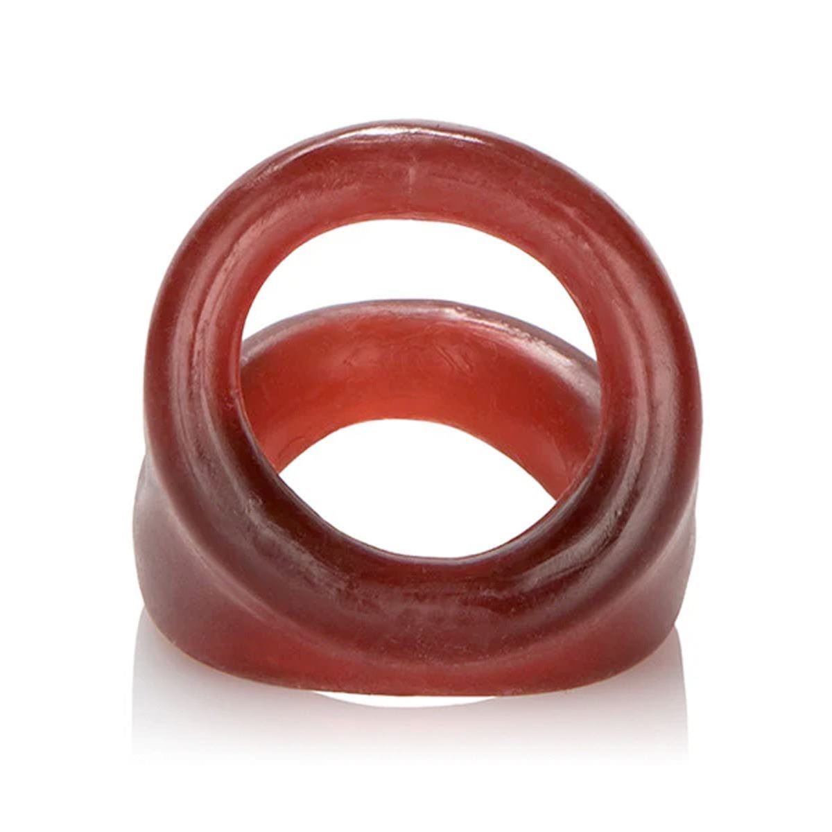 COLT Cock Rings COLT Snug Tugger Red - Stretchy Double Ring with Ball Support Couples
