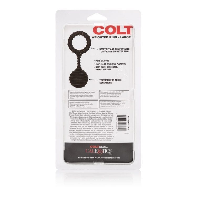 COLT Cock Rings COLT Weighted Ring Large - Textured Silicone Cock Ring with Weight Silicone