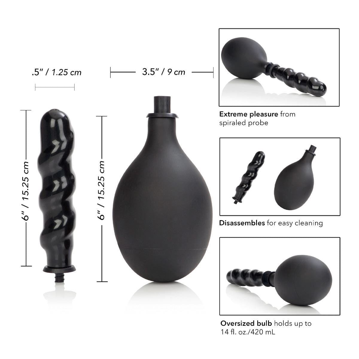 COLT Douche COLT Big Man Cleanser - Oversized Spiraled Douche Silicone Anal