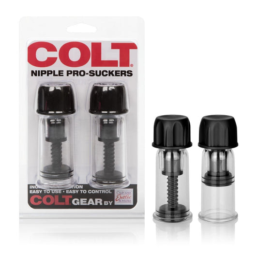 COLT Nipple Clamps COLT Nipple Pro Suckers Black - Adjustable Nipple Suckers Silicone Couples