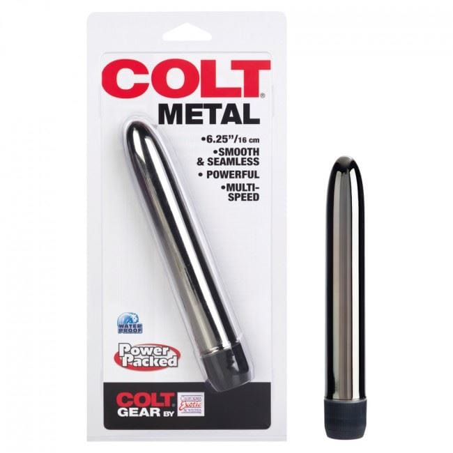 COLT Realistic Vibrators COLT 6.25" Metal Rod: Sleek Multi-Speed Metallic Vibrator for Ultimate Pleasure