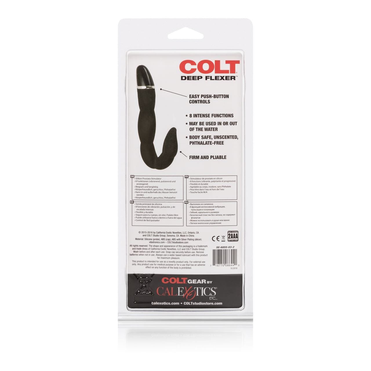COLT Realistic Vibrators COLT Deep Flexer - 8 Function Prostate & Testicle Massager Silicone Vibrating