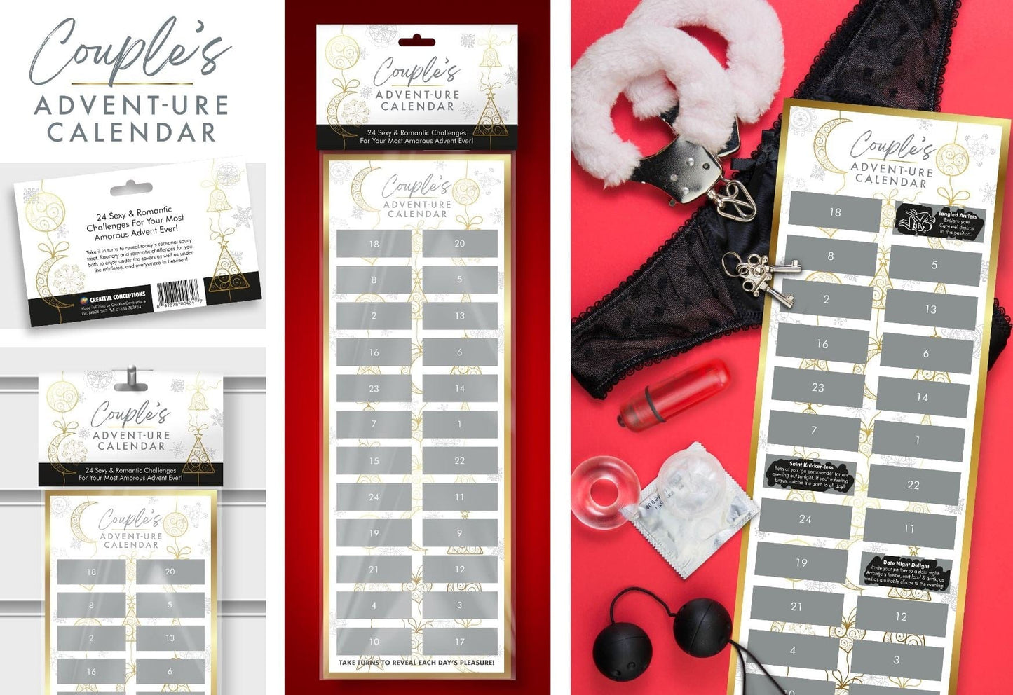 Creative Conceptions LTD Couple's Advent ure Scratch Calendar - 24 Sexy Surprises Couples