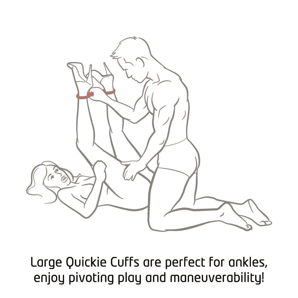 Creative Conceptions LTD Restraints Quickie Cuffs Large - Red Silicone