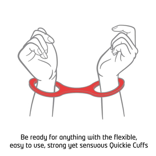Creative Conceptions LTD Restraints Quickie Cuffs Large - Red Silicone