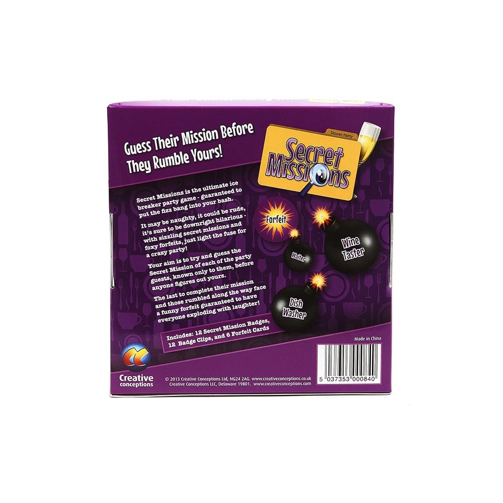 Creative Conceptions LTD Secret Missions Dinner Party Game