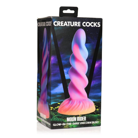 Creature Cocks Fantasy Dildos Creature Cocks Moon Rider Glow In The Dark Unicorn Dildo - Fantasy Dildo