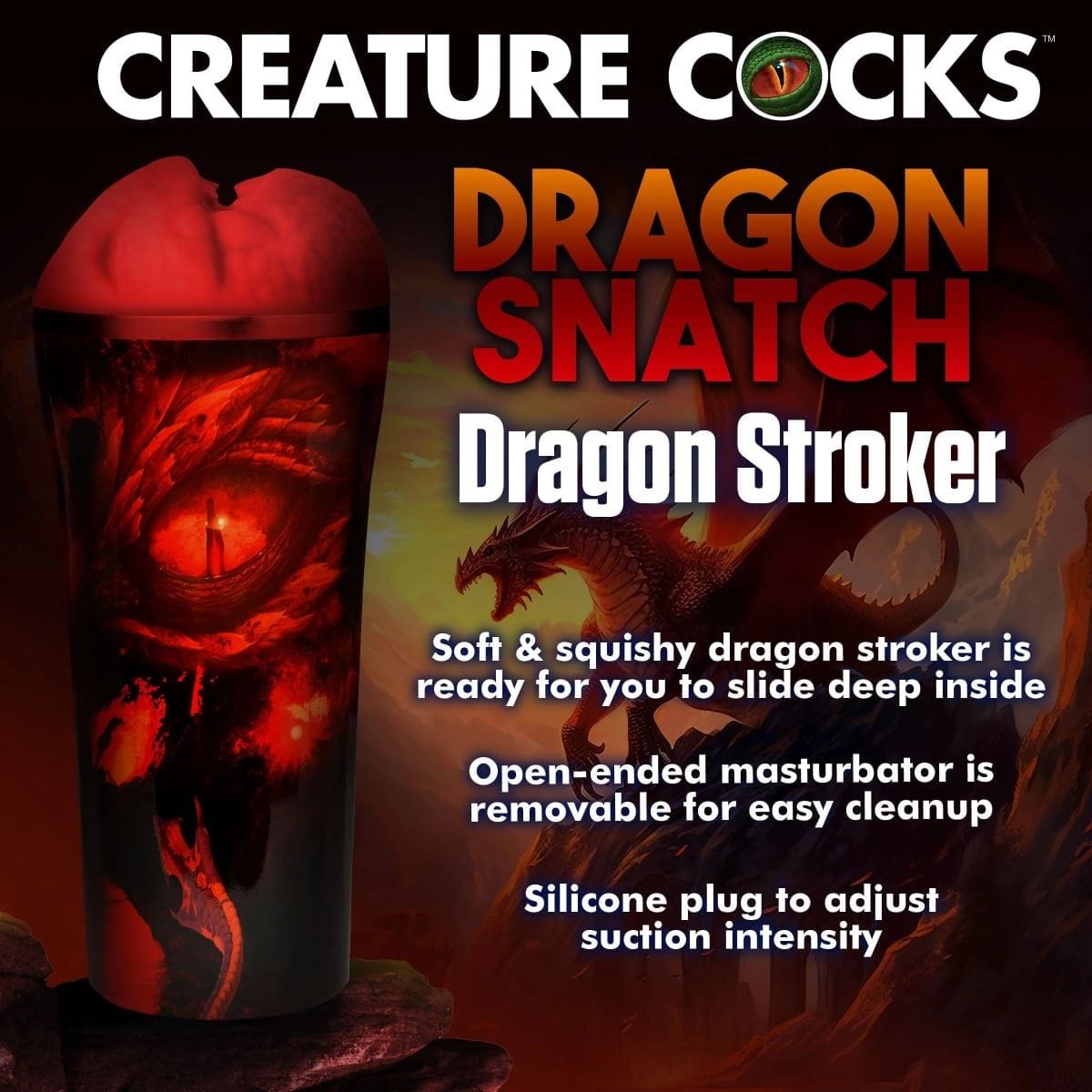 Creature Cocks Male Masturbators Creature Cocks Dragon Snatch Dragon Stroker - Masturbator, Textured Sleeve