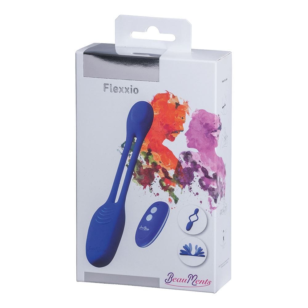 Doppio/Flexxio Realistic Vibrators Flexxio Dual Motor Couples Vibrator: Remote Control Bendable Blue Vibrator