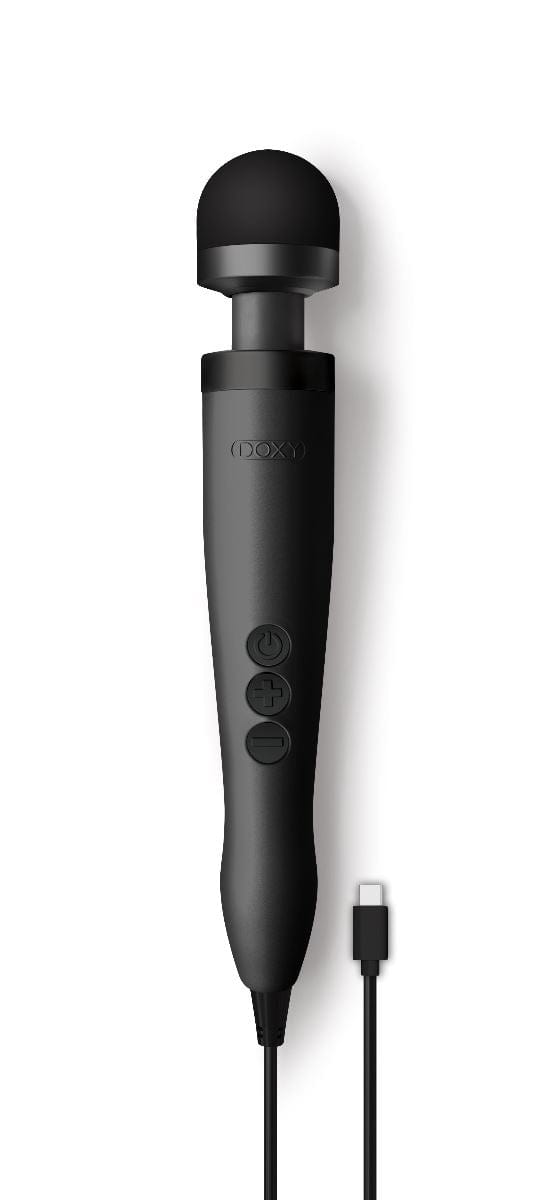 DOXY Wand Vibrators Doxy 3 USB-C - Matte Black | Budget?Friendly Wand with USB?C Power Silicone