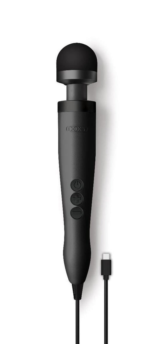 DOXY Wand Vibrators Doxy 3 USB-C - Matte Black | Budget?Friendly Wand with USB?C Power Silicone