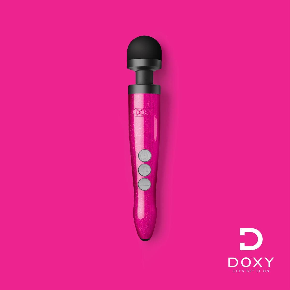 DOXY Wand Vibrators Doxy Die Cast 3 Rechargeable - Hot Pink  | Compact Rechargeable Wand Vibrator