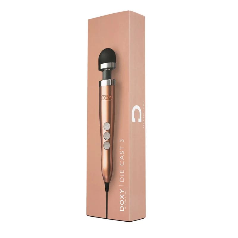 DOXY Wand Vibrators Doxy Die Cast 3 - Rose Gold | Premium Die Cast 3 Wand Vibrator Silicone Couples