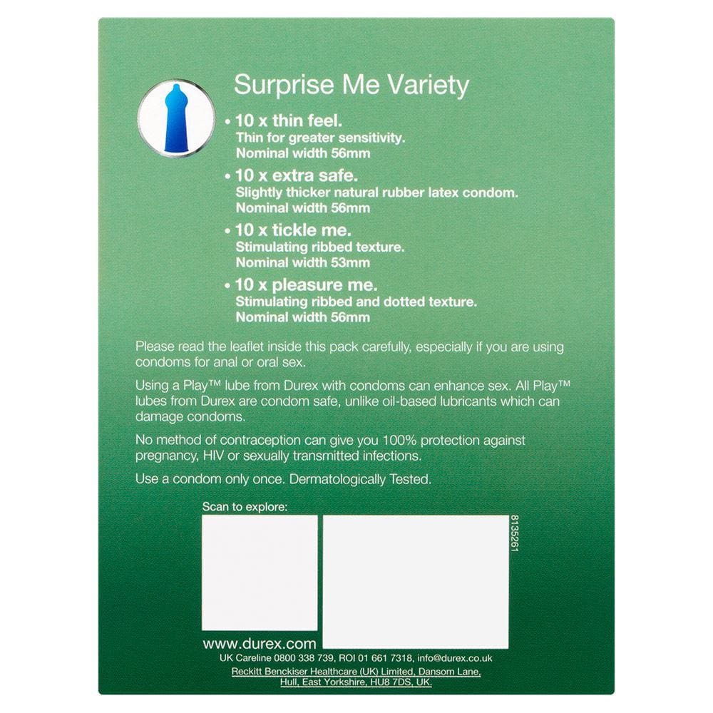 Durex Condoms Durex Surprise Me Variety 40's | DUREX Sexual Wellness