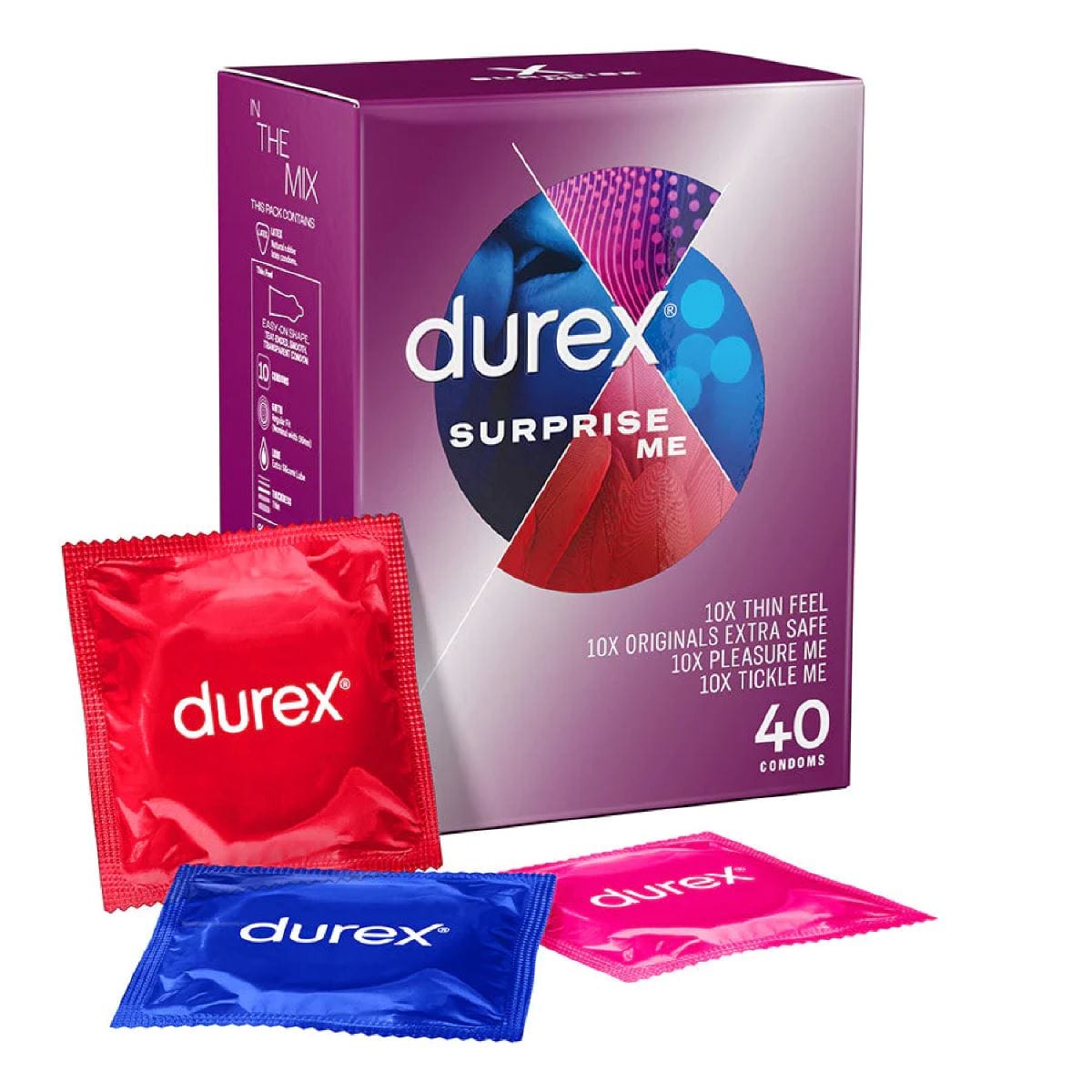 Durex Condoms Durex Surprise Me Variety 40's | DUREX Sexual Wellness