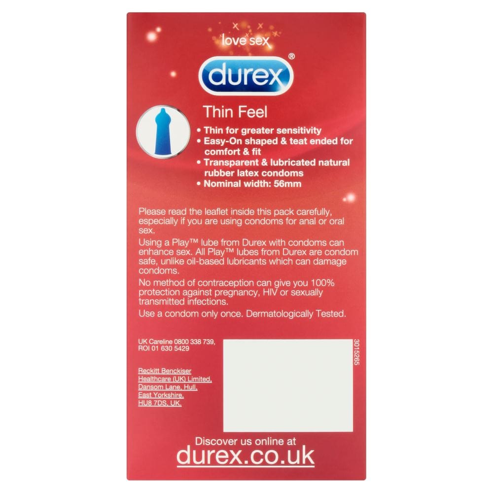Durex Condoms Durex Thin Feel 12's | DUREX Sexual Wellness