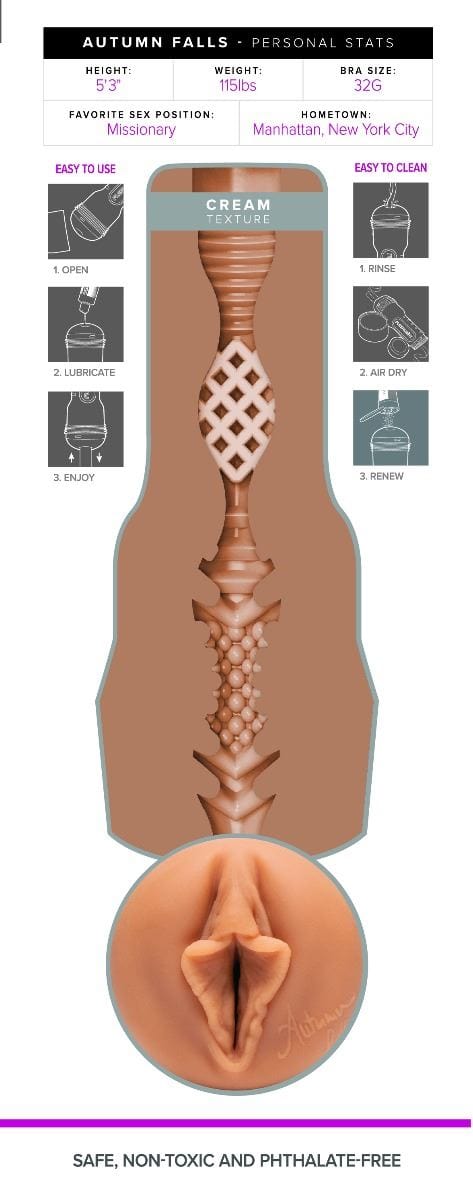Fleshlight Male Masturbators Fleshlight Girls Autumn Falls  Realistic Masturbator Discreet Adjustable