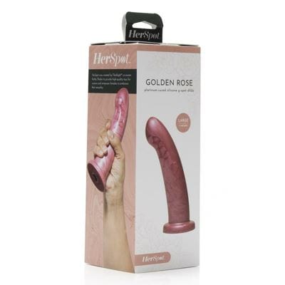 Fleshlight Male Masturbators Fleshlight HerSpot Golden Rose Silicone Dildo - Large Silicone G-Spot