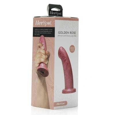 Fleshlight Male Masturbators Fleshlight HerSpot Golden Rose Silicone Dildo - Medium G-Spot Pleasure Tool