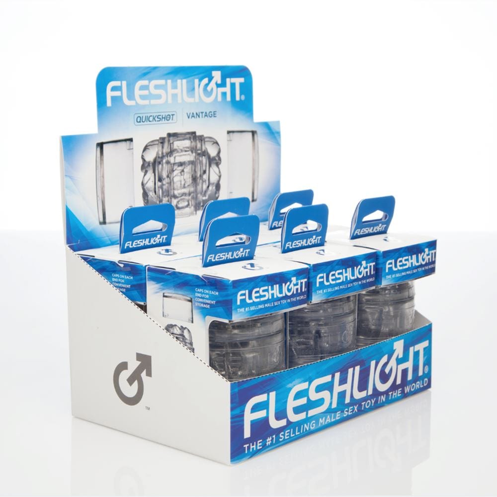 Fleshlight Male Masturbators Fleshlight Quickshot Vantage Transparent Compact Stroker for Couples