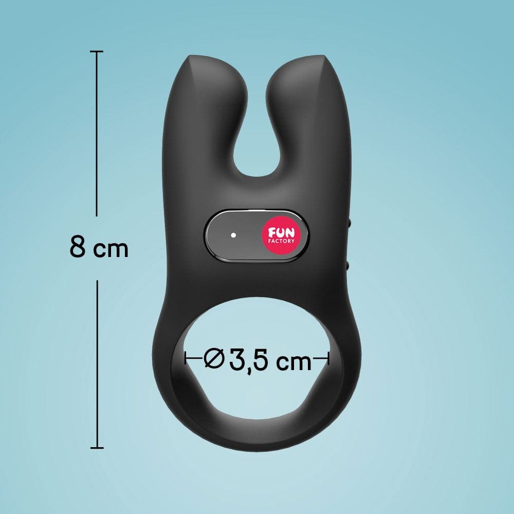 Fun Factory Cock Rings Fun Factory NOS Vibrating Cock Ring - Black Vibrating Couples Adjustable