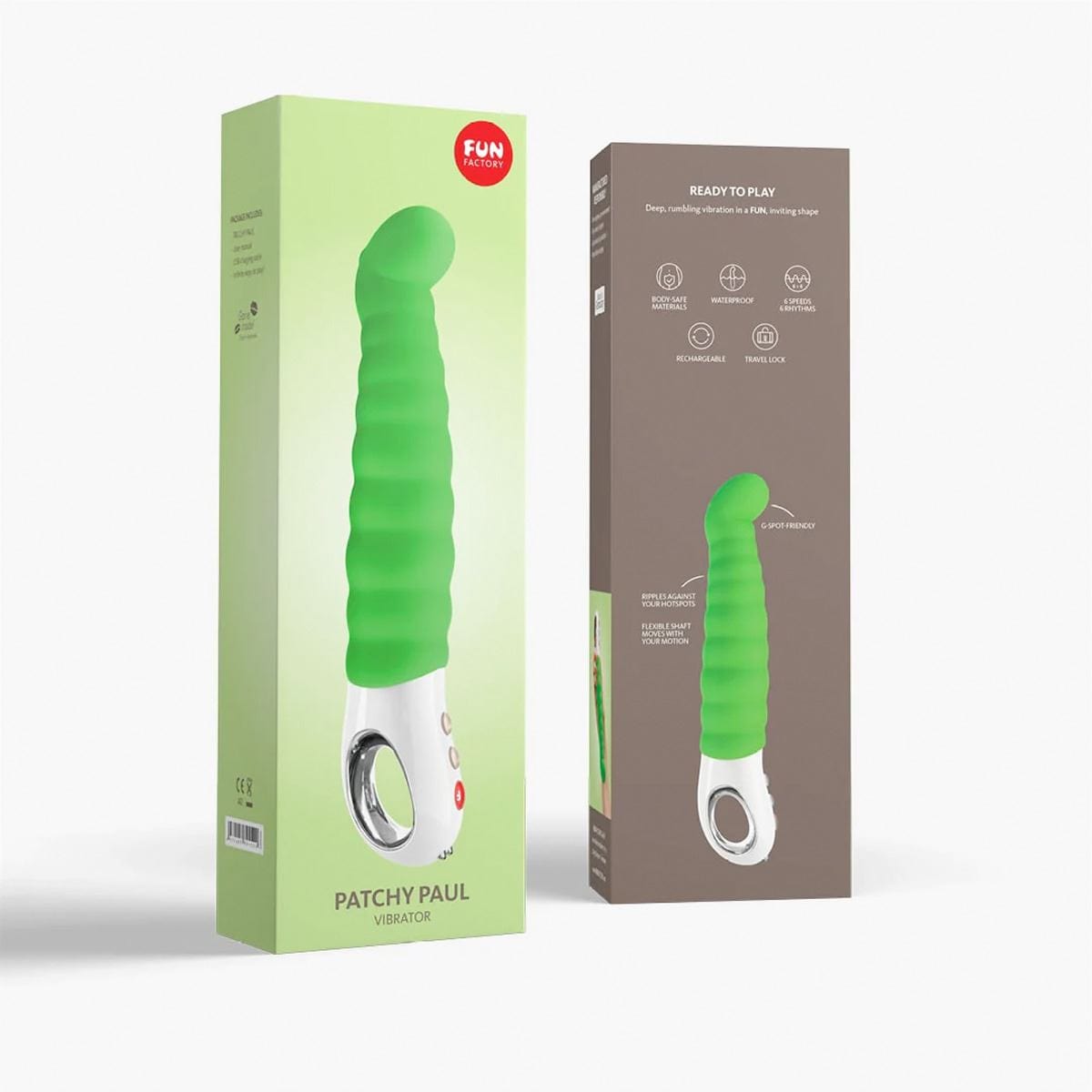 Fun Factory G Spot Vibrator Fun Factory Patchy Paul G-Spot Vibrator - Green Silicone G-Spot
