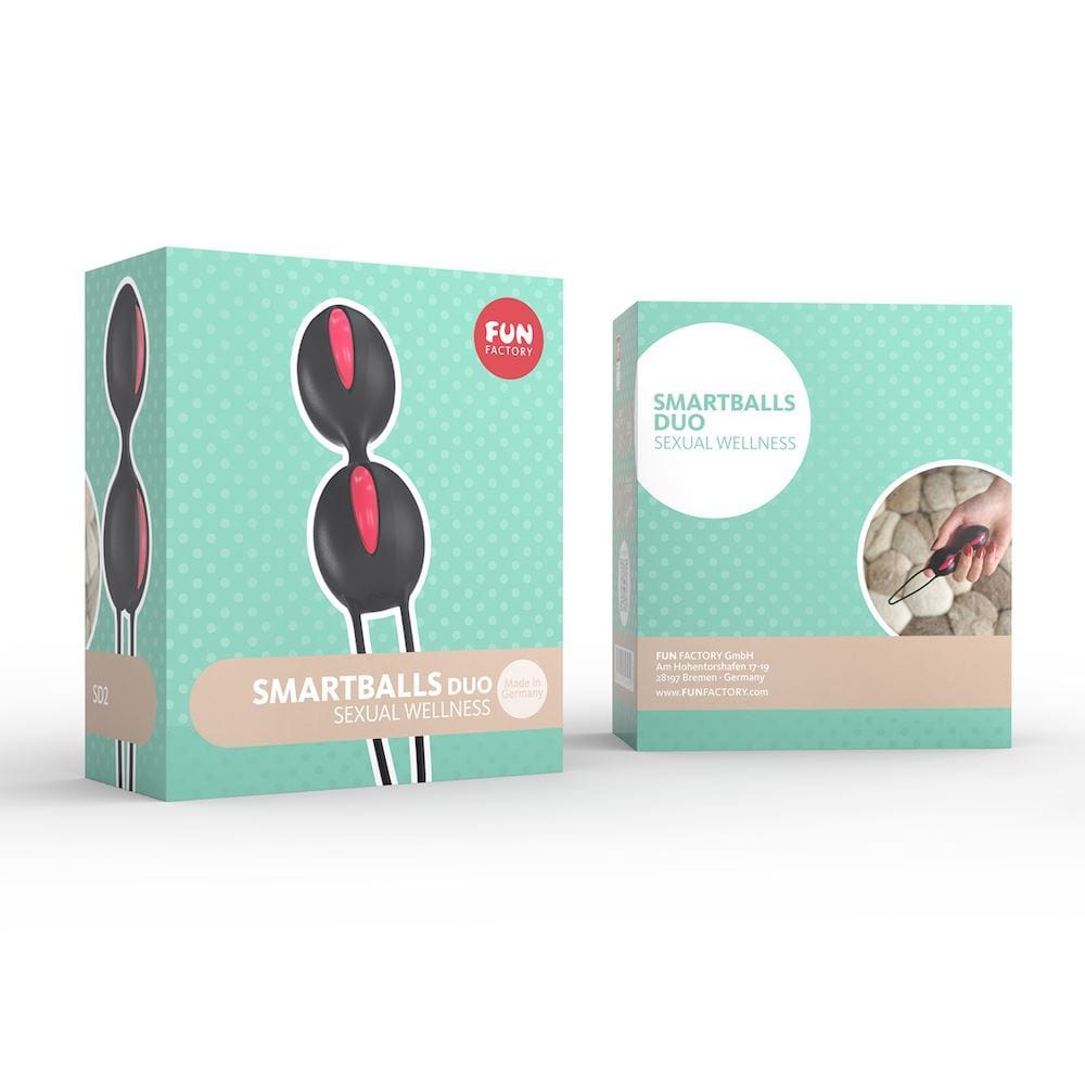 Fun Factory Kegel Balls Fun Factory Smartballs Duo Kegel Balls - White/Grape Silicone