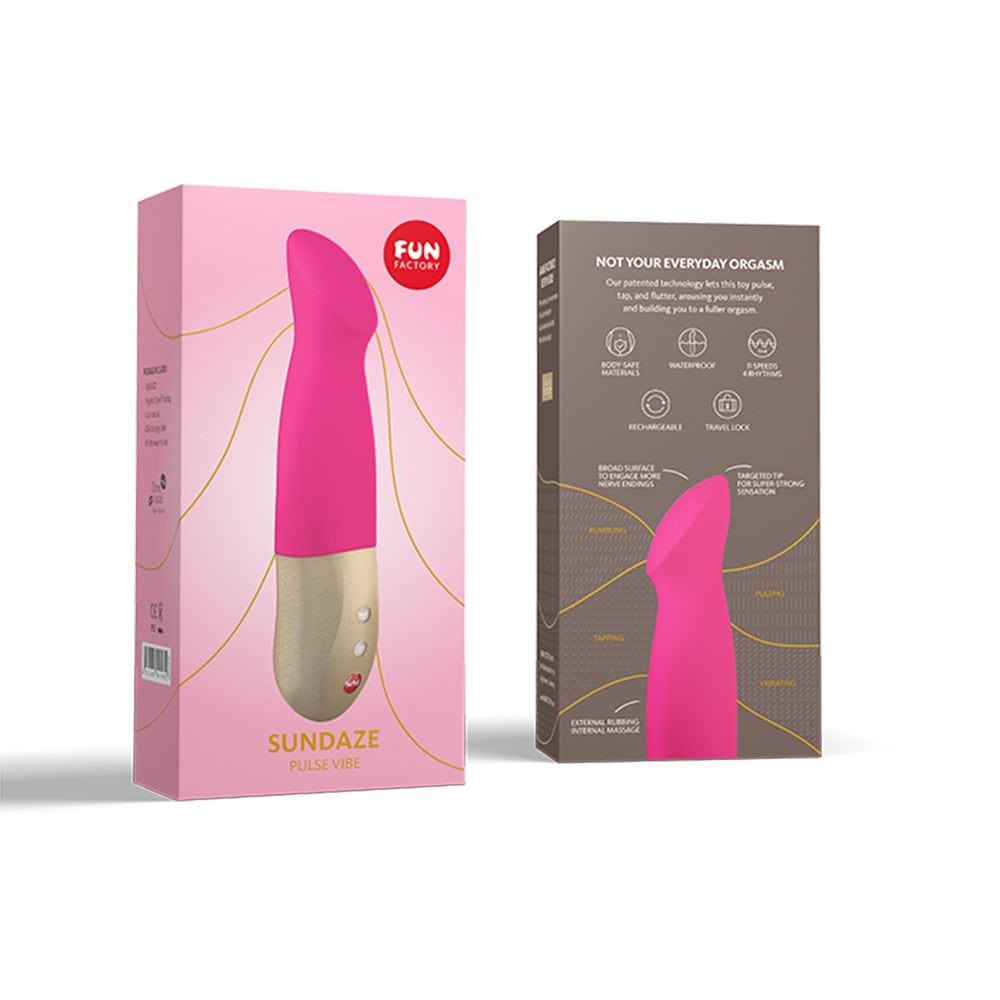 Fun Factory Realistic Vibrators Fun Factory Sundaze Pulsating Vibrator: Versatile Tapping & Thumping Pleasure Tool in Pink