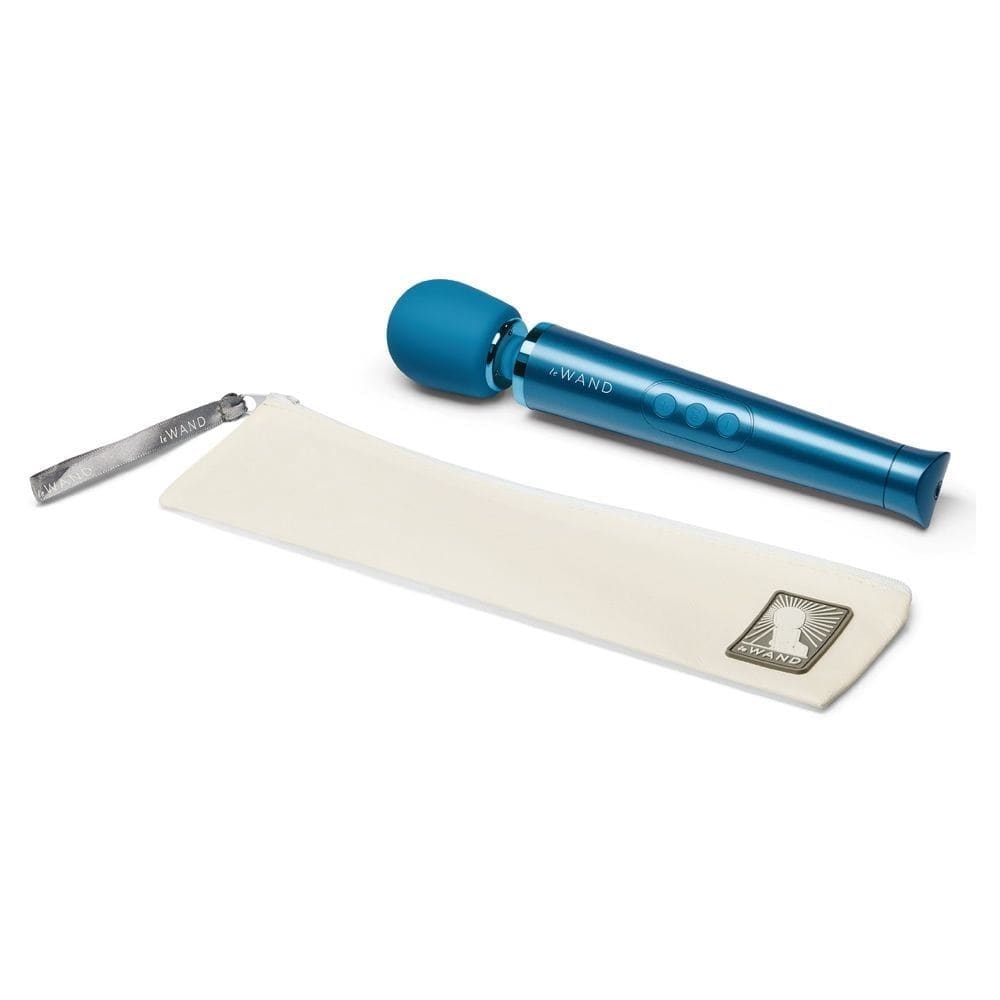 Le Wand Wand Vibrators Le Wand Le Wand Petite Rechargeable Massager Blue - Multiple Vibration Modes