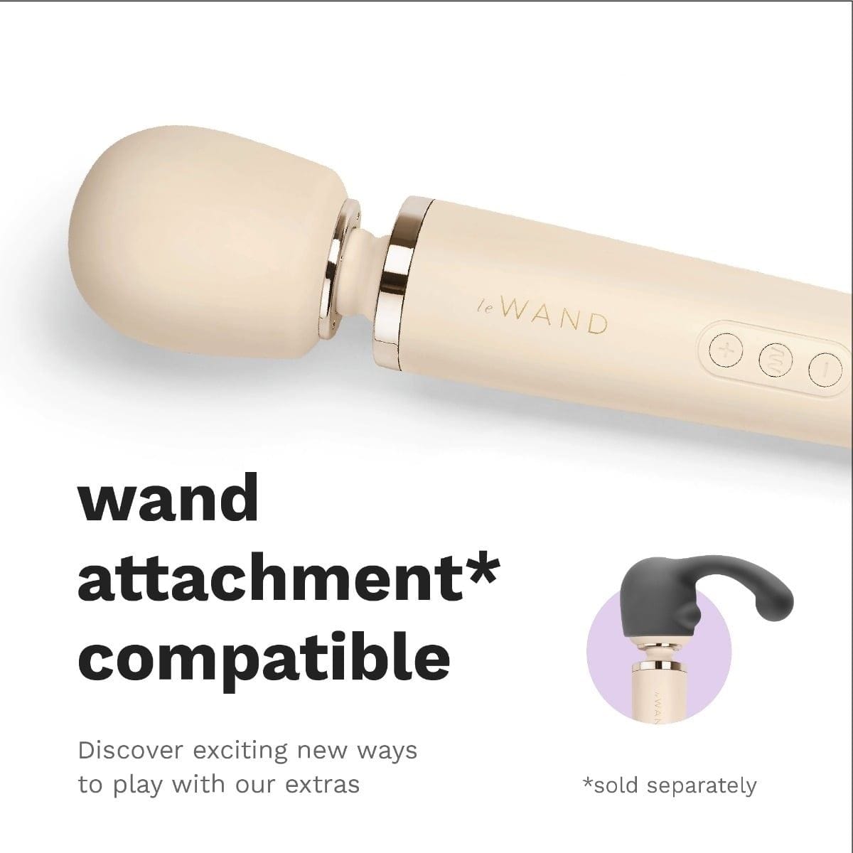 Le Wand Wand Vibrators Le Wand Powerful Plug In Vibrating Massager Cream