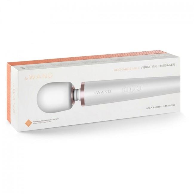Le Wand Wand Vibrators Le Wand Rechargeable Massager White - Multiple Vibration Modes, USB Rechargeable