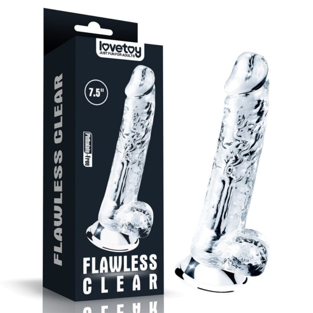Lovetoy 7.5'' Flawless Clear Dildo - Spanksy