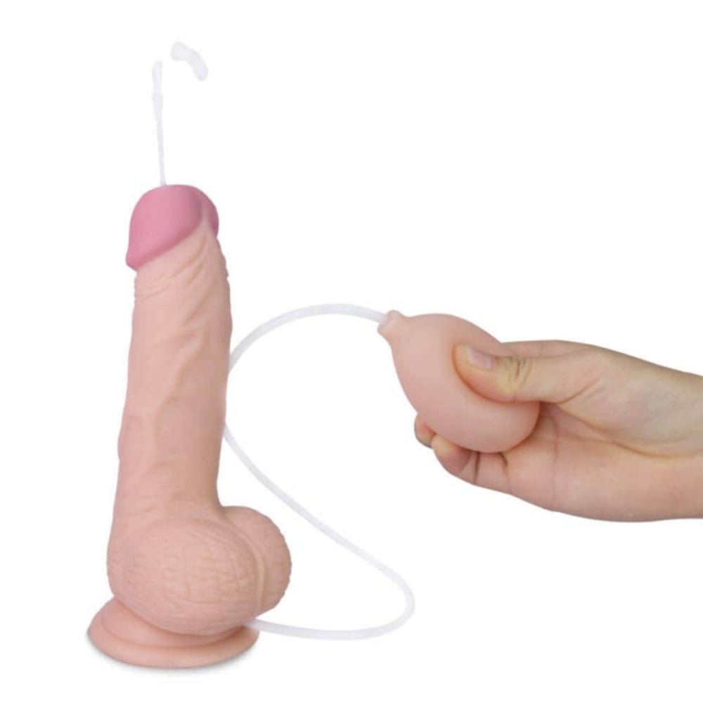 Lovetoy 8 Inch Realistic Ejaculating Squirting Dildo Soft Feel - Spanksy