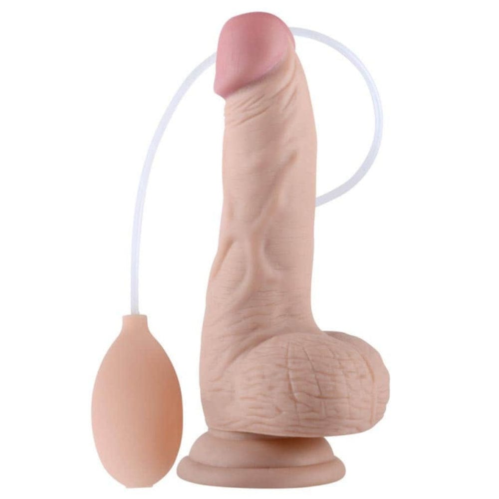 Lovetoy 8 Inch Realistic Ejaculating Squirting Dildo Soft Feel - Spanksy