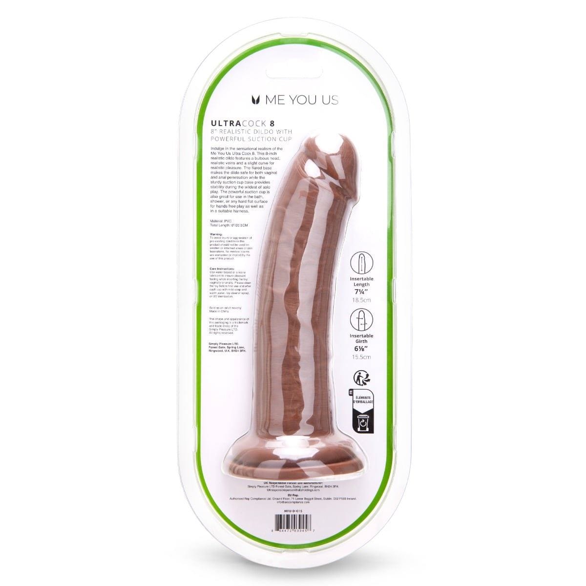 Me You Us Realistic Dildos Me You Us Ultra Cock 8inch Caramel Realistic Dildo - 8 inch, Realistic