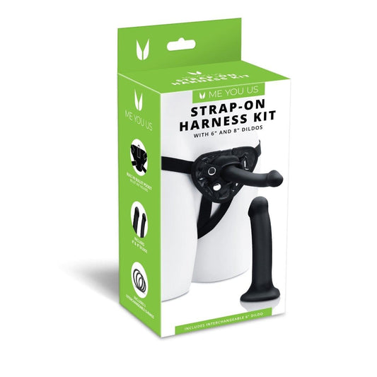 Me You Us Strap On Dildo & Harness Me You Us Strap on Harness Kit with 6 and 8inch Dildos - Complete Kit