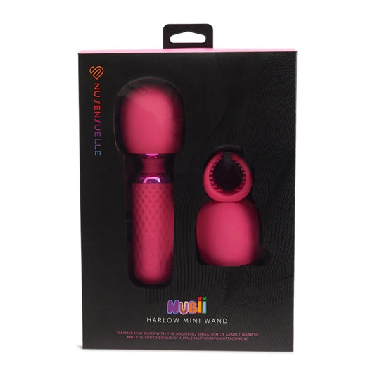 Nu Sensuelle Male Masturbators Harlow Nubii Mini Wand Masturbator Pink - Masturbator, Multi-Speed, Vibrating