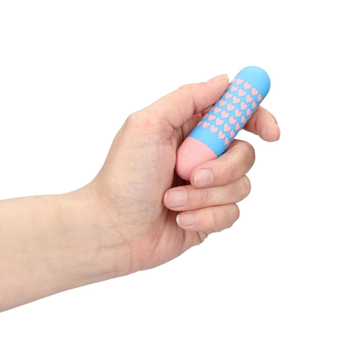 S-Line Bullets S-Line Heart To Get Bullet Vibrator Blue Pink - Vibrator, Vibrating, Multi-Speed
