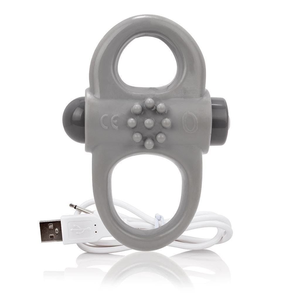 Screaming O Charged Yoga Vibrating Cock Ring - Grey - Spanksy