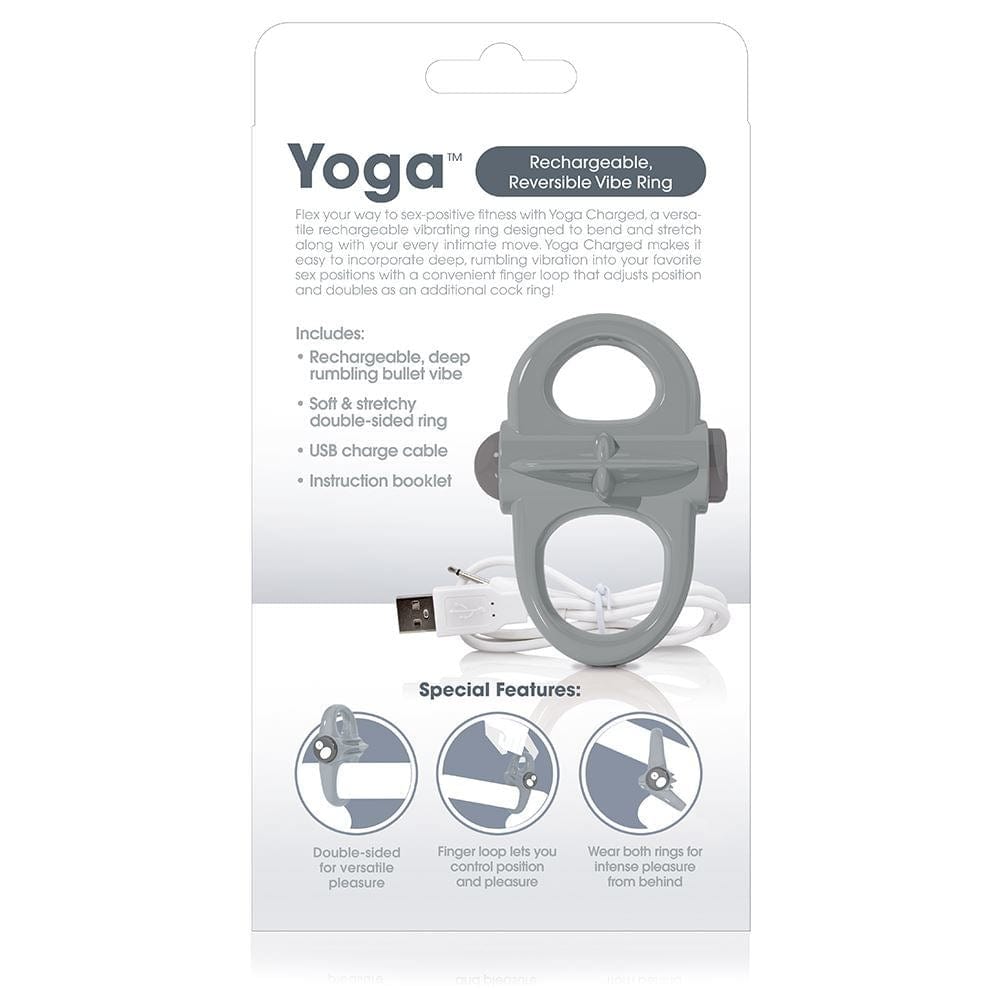 Screaming O Charged Yoga Vibrating Cock Ring - Grey - Spanksy