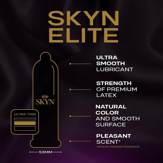 Skyn Condoms 36 Skyn Elite Latex Free Condoms - Lubricated, Latex, Protection Adult