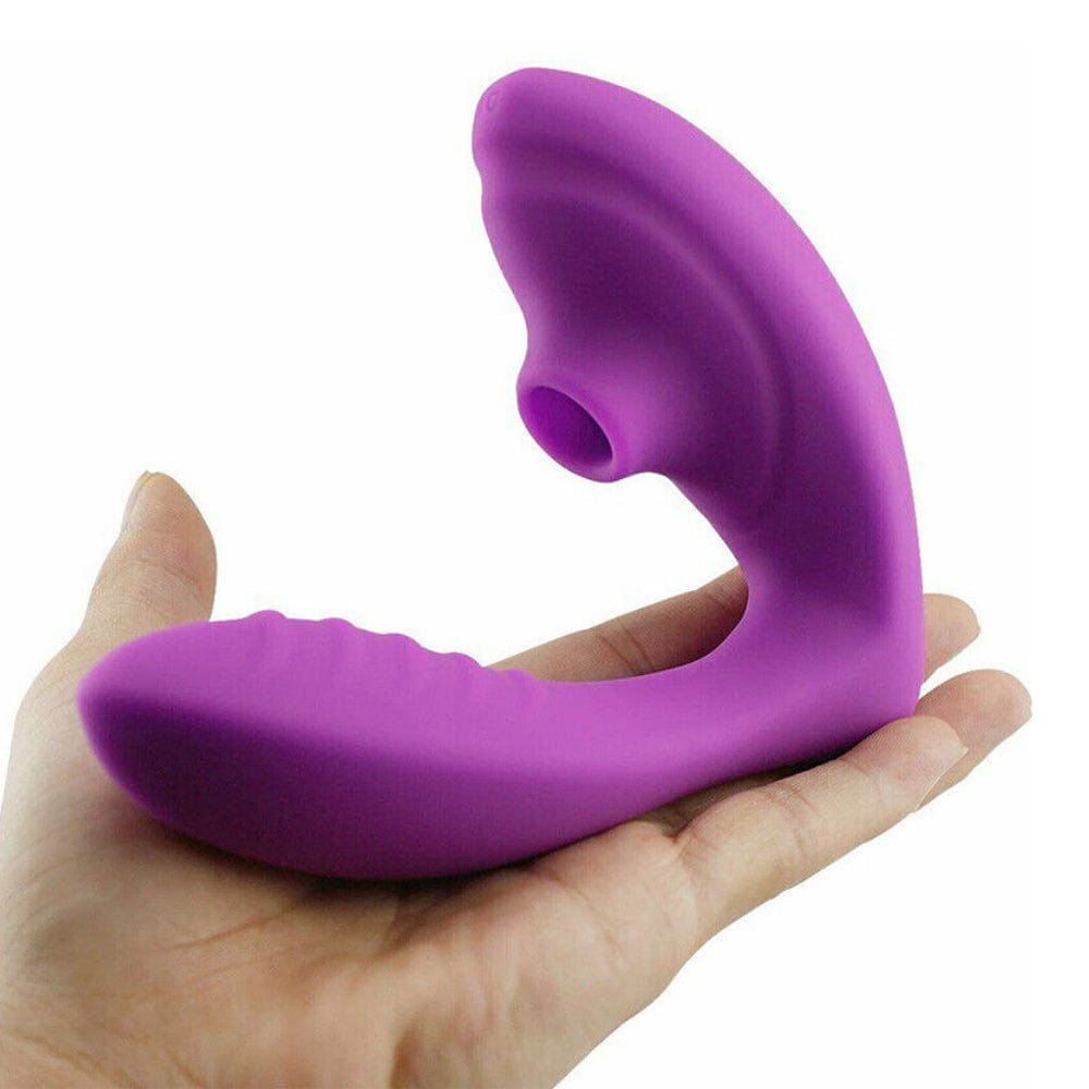 Clitoral Sucking G Spot Vibrator 10 Mode Silicone Purple - Spanksy
