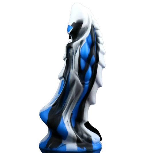 Dragon Dildo Sex Toy Fantasy Premium Silicone 7.5 Inches Anal Black & Blue - Spanksy