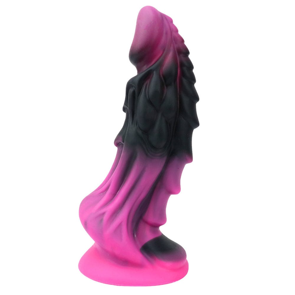Dragon Dildo Sex Toy Fantasy Premium Silicone 7.5 Inches Anal Black & Pink - Spanksy