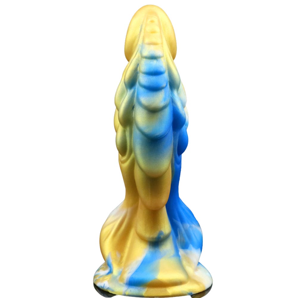 Dragon Dildo Sex Toy Fantasy Premium Silicone 7.5 Inches Anal Gold & Blue - Spanksy