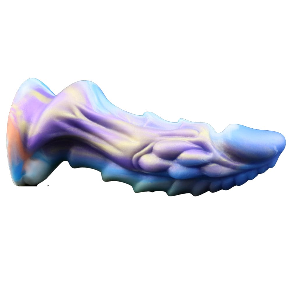 Dragon Dildo Sex Toy Fantasy Premium Silicone 7.5 Inches Anal Multi-Coloured - Spanksy