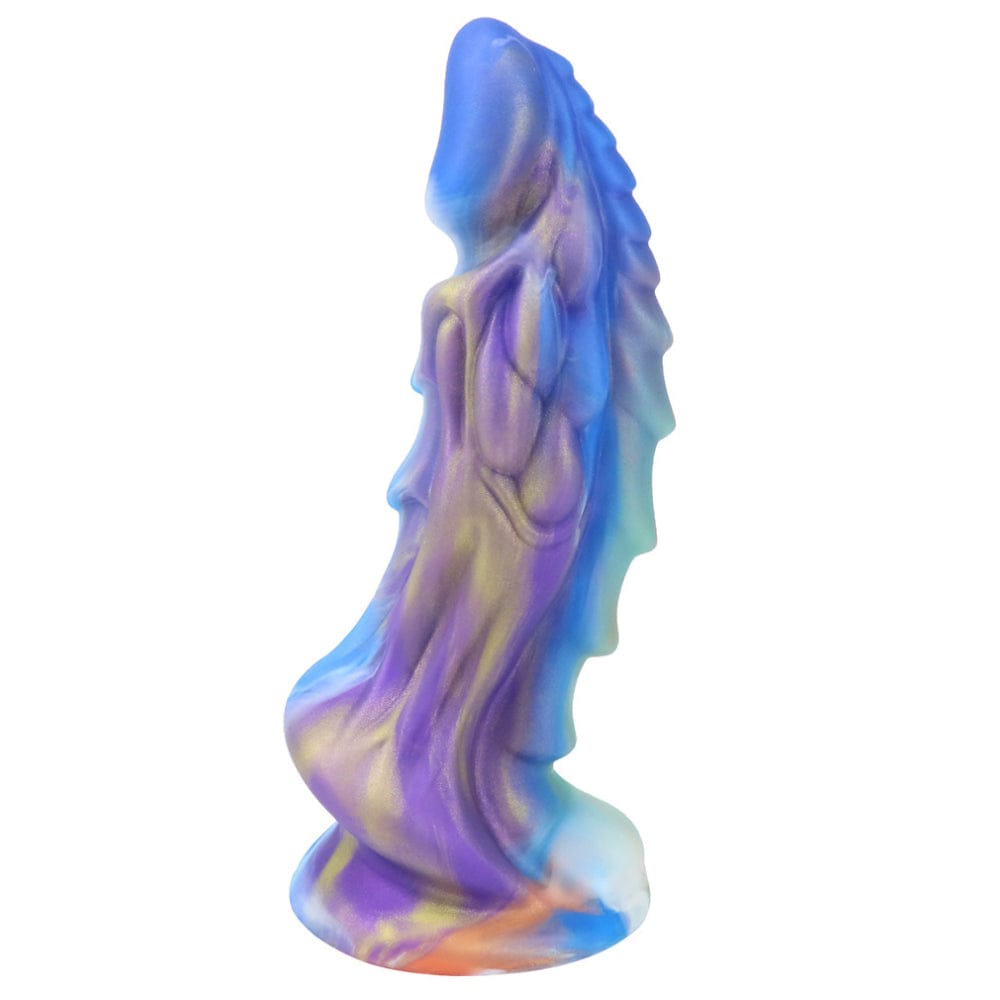 Dragon Dildo Sex Toy Fantasy Premium Silicone 7.5 Inches Anal Multi-Coloured - Spanksy