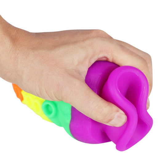 Pride Monster Rainbow Tentacle Dildo 8 Inch Suction Cup Base - Spanksy