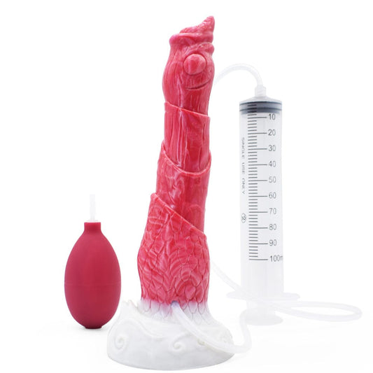 Squirting Ejaculating Dildo Alien Sex Toy Fantasy Premium Silicone 9 Inches - Spanksy