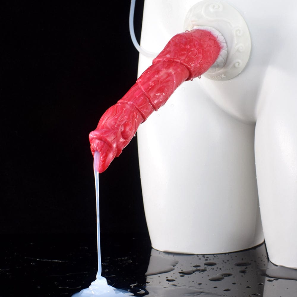 Squirting Ejaculating Dildo Alien Sex Toy Fantasy Premium Silicone 9 Inches - Spanksy